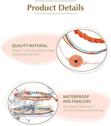 Hicarer 21 Piece Surfer Wave Bracelet Set