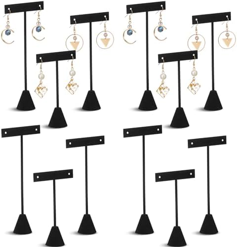 Marsui 12 Pcs Earring Display Stand Set with 3 Heights