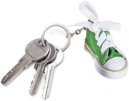 ArtCreativity Mini Canvas Sneaker Keychains Set of 12