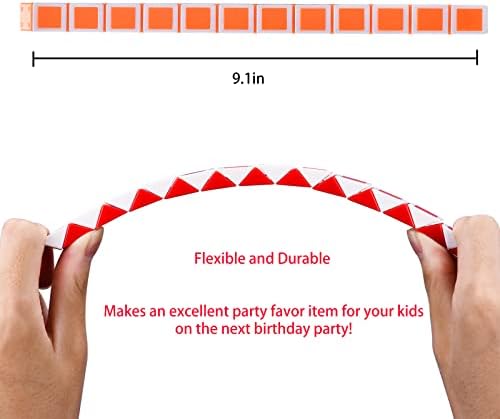 Ganowo 18 Pack Fidget Snake Cube Puzzle Toys for Kids Teens