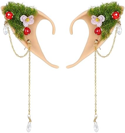 FRESHME Forest Mushroom Elf Ears Cosplay Accessory