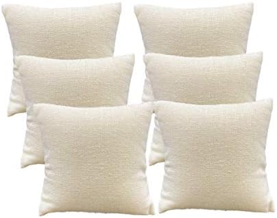 NicePackaging 6pcs 4x4 Inch Camelhide Beige Watch Pillow Display