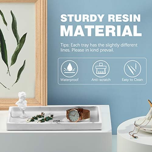 Emibele Gravel White Resin Jewelry Tray Organizer