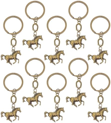 LOGOFUN 20pcs Horse Keychain with Horseshoe Design 1