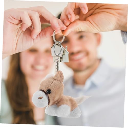 BESPORTBLE 12pcs Adorable Horse Plush Keychain Pendants