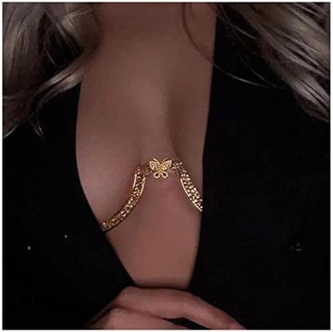 Rhinestone Chest Bracket Bra Chain Body Jewelry for Women