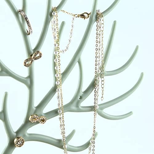 MORELESS Antlers Jewelry Display Stand with Drawer and Crystal Handle