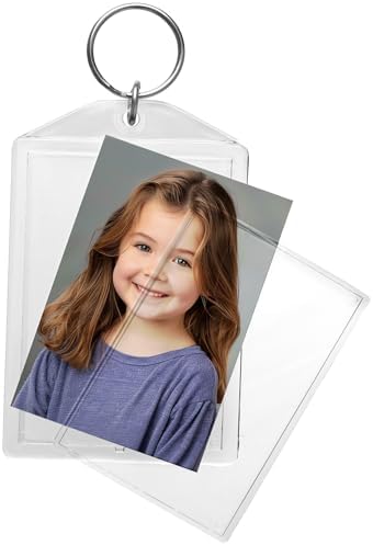 Acrylic Snap-in Photo Keychains with Two Inserts