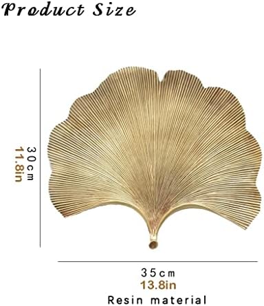 Gold Leaf Key Tray Resin Storage Decor
