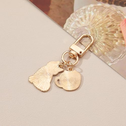 PHAETON 20PCS Cute Cat Keychain with Hook