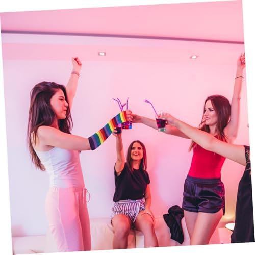 Rainbow Arm Warmers for Women Girls Boys