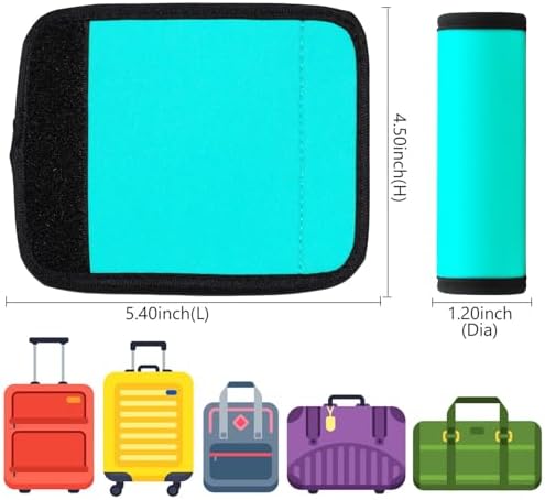 BAGSWEET Luggage Handle Wrap 6 Pack - Aqua