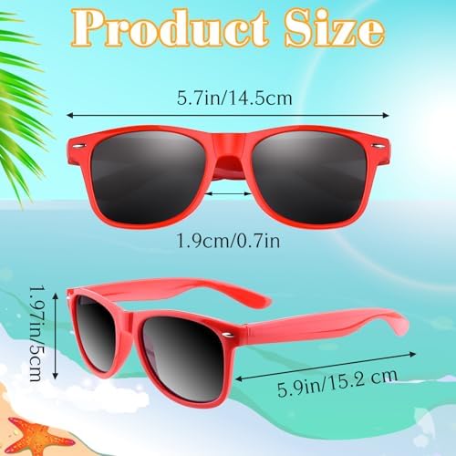 ASTARON 12 Pack Neon Party Sunglasses