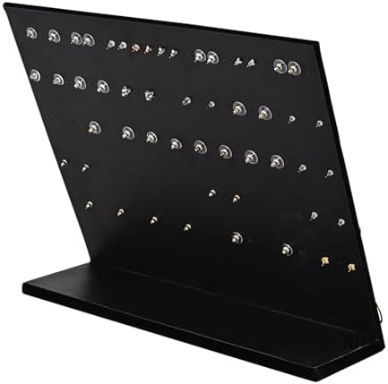 MOOCA 2 Pcs Black Velvet Earring Display with Easel Stand