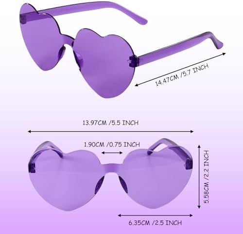 72 Pairs Heart Shaped Sunglasses in Candy Colors