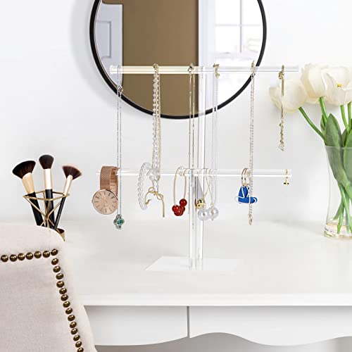 Suneerplay 2-Tier Jewelry Display Stand for Necklaces and Bracelets