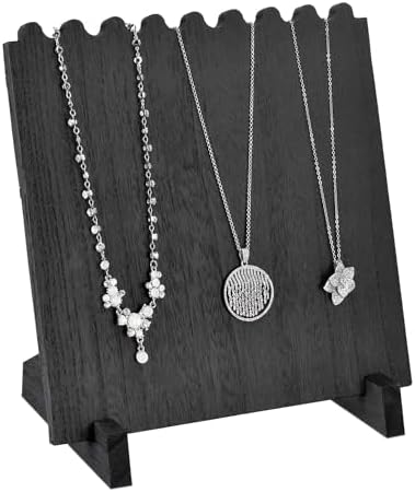 MOOCA Wooden Necklace Display Stand for 8 Pieces Black