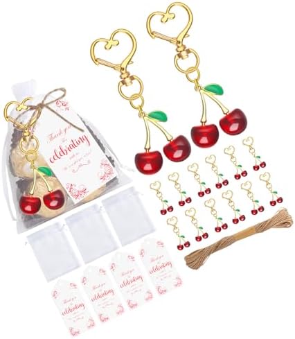 Portable Resin Alloy Cherry Keychain Decorations