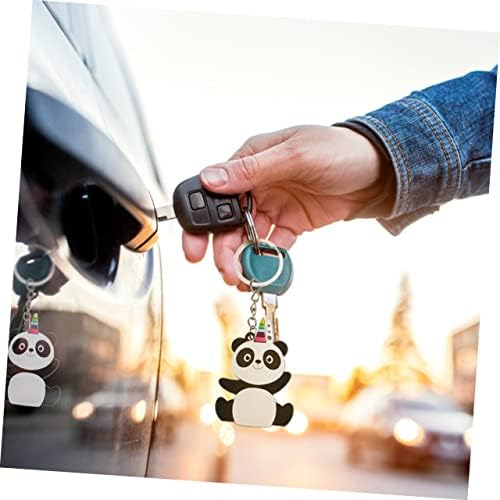 Amosfun 50pcs Cartoon Panda Keychains for Boys Girls Adults