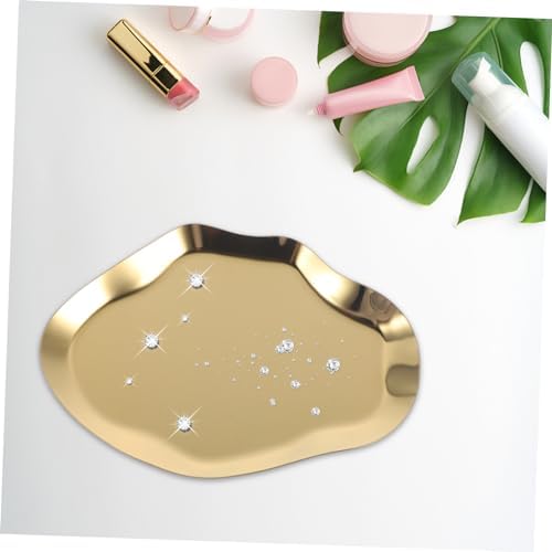 Alipis Golden Stainless Steel Jewelry Storage Tray