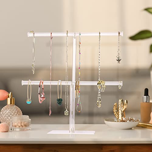 Suneerplay 2-Tier Jewelry Display Stand for Necklaces and Bracelets