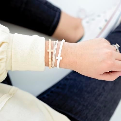 Ryan Rose Cross Silicone Bracelet for Women