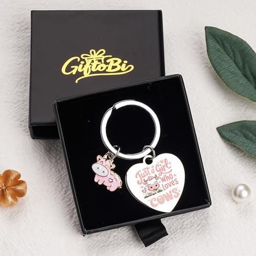 Cute Cow Keychain for Girls and Cowgirls