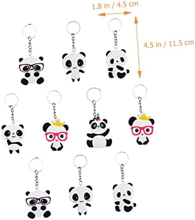 Amosfun 50pcs Cartoon Panda Keychains for Boys Girls Adults