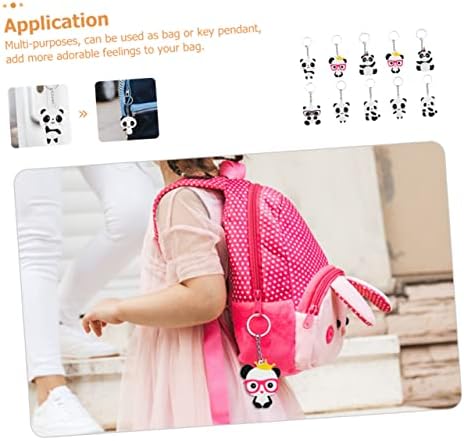 Amosfun 50pcs Cartoon Panda Keychains for Boys Girls Adults