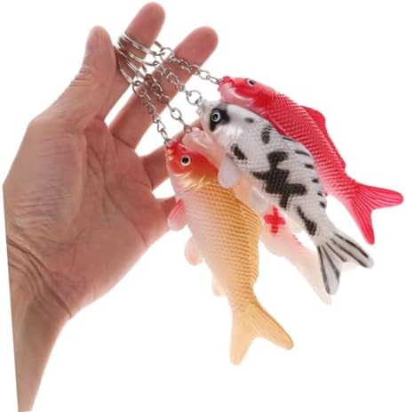 8pcs Koi Fish Keychain Cute Cartoon Animal Keyrings for Boys and Girls