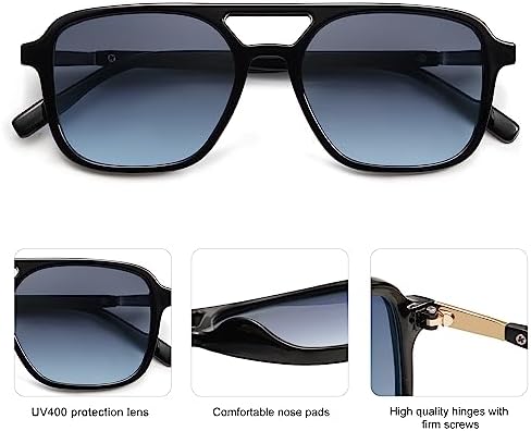 SOJOS Retro Aviator Sunglasses for Women Men 1
