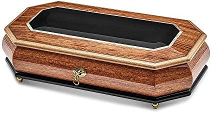 Diamond2Deal Bubinga Veneer Music Box Key Lock