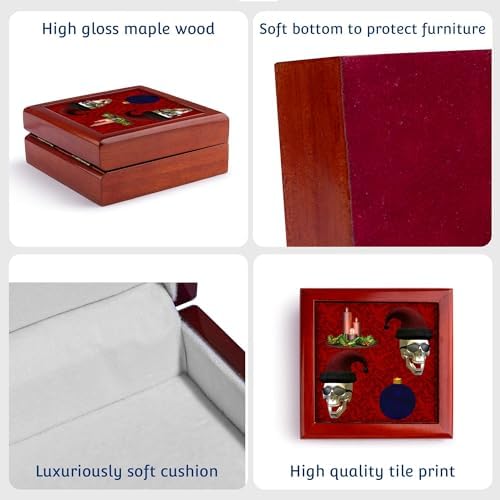 3dRose Santa Skulls Candle Jewelry Box jb-203213-1