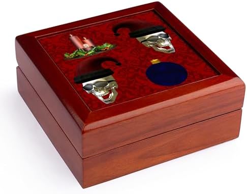 3dRose Santa Skulls Candle Jewelry Box jb-203213-1
