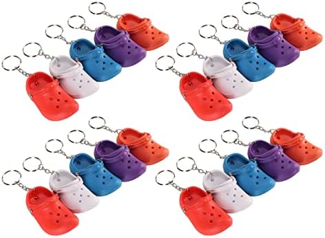 HEEPDD 20Pcs Mini Silicone Slipper Keychains