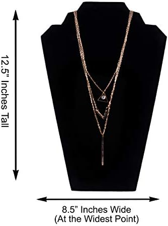 Super Z Outlet 125 Inch Black Velvet Jewelry Tower Stand 6 Pieces