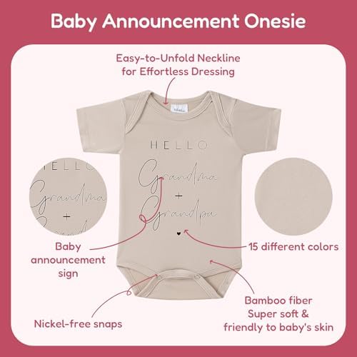 Pregnancy Announcement Bodysuit for Grandparents 1