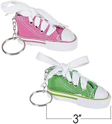 ArtCreativity Mini Canvas Sneaker Keychains Set of 12