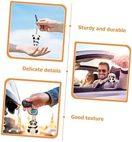 Amosfun 50pcs Cartoon Panda Keychains for Boys Girls Adults