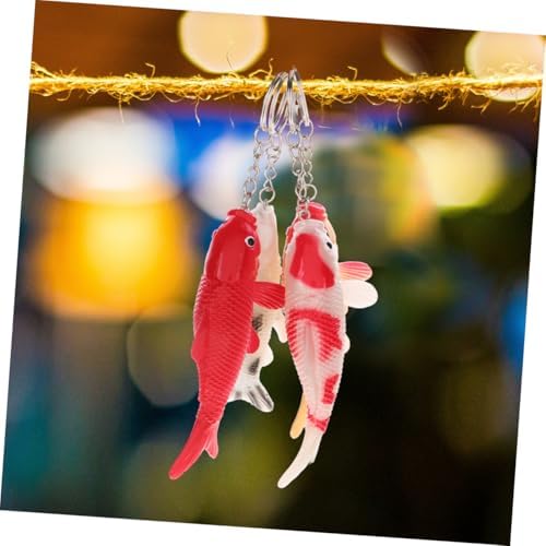 8Pcs Adorable Koi Fish Keychains for School Bags and Backpacks