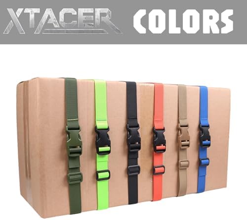 XTACER 1 Inch MOLLE Luggage Strap with Buckle