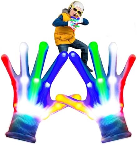 Rainbow LED Gloves for Kids Cool Toy Party Gift