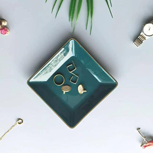 Hankor Ceramic Jewelry Dish Tray Green 47inch