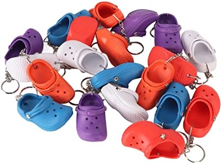 HEEPDD 20Pcs Mini Silicone Slipper Keychains