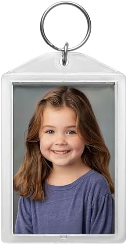 Acrylic Snap-in Photo Keychains with Two Inserts