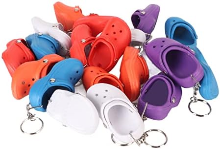 HEEPDD 20Pcs Mini Silicone Slipper Keychains