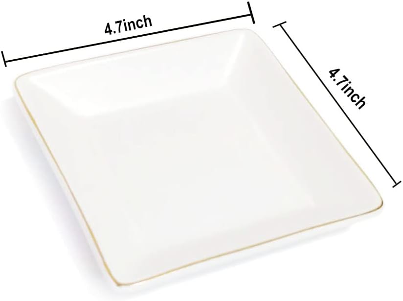 HANKOR Ceramic Jewelry Dish Tray 47 Inch White