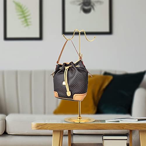 Double Hook Purse Stand Set of Two Gold
