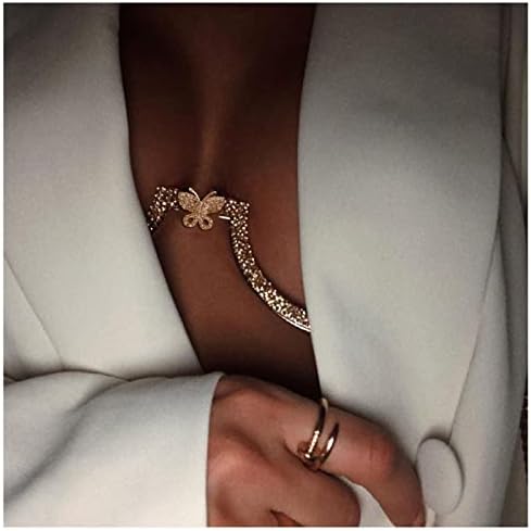 Rhinestone Chest Bracket Bra Chain Body Jewelry for Women