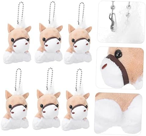 BESPORTBLE 12pcs Adorable Horse Plush Keychain Pendants